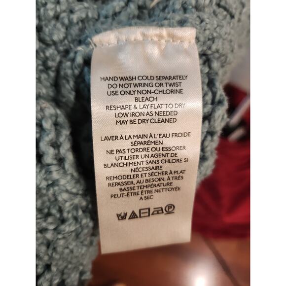 Free People Cable Sweater Knit in White Spruce, Size Large - Picture 9 of 10